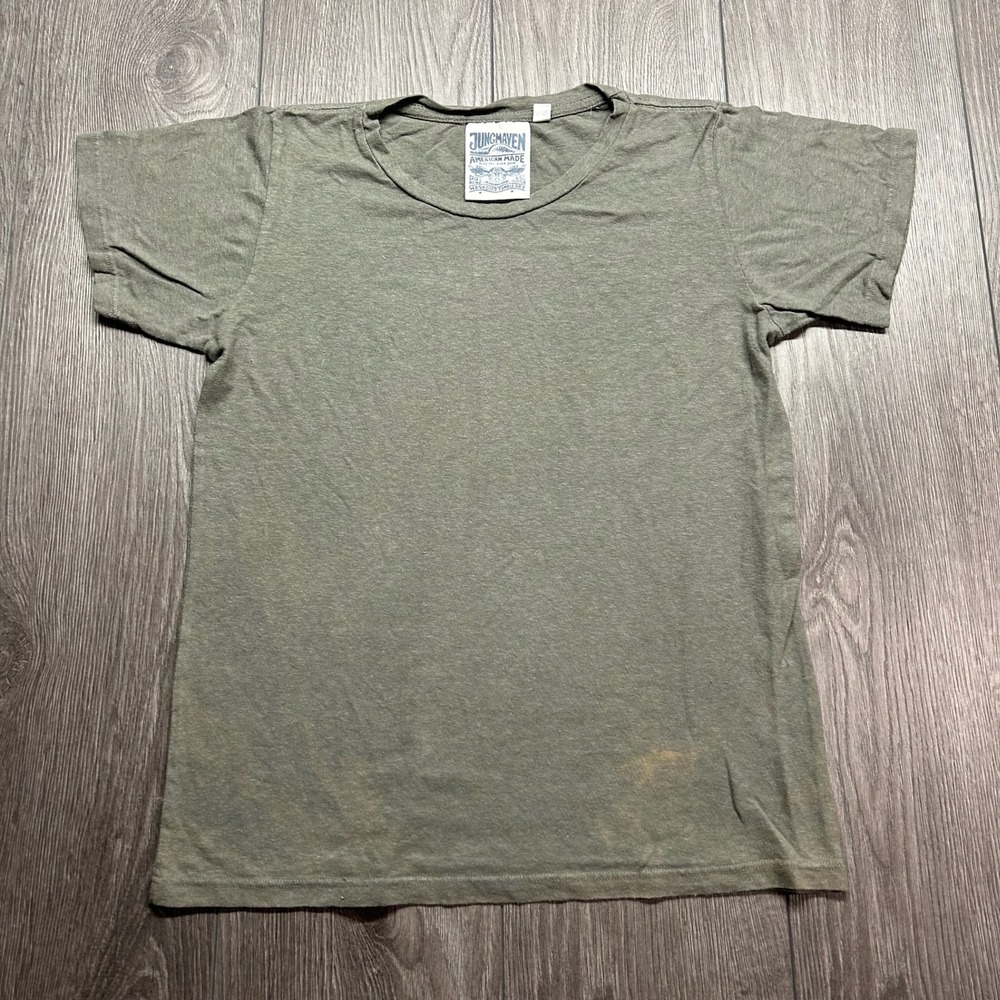 Jungmaven Hemp Organic Cotton Short Sleeve Tee Shirt Green Mens Small USA Made